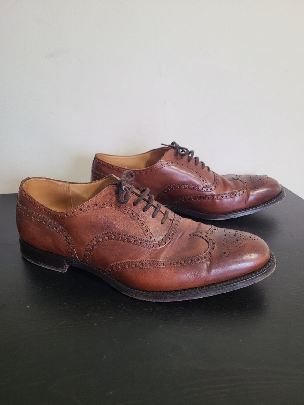 CHURCH’S Chetwynd Wingtip Brogue Oxford Dress Shoe Brown size 12F